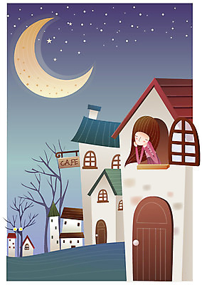 EPS 나무 커플 공공시설 여자 별 생각 가로등 일러스트 창문 조명 주택 사랑 한명 사람 20대 성인 야외 건물 문 마을 달 야간 초승달 사색 그리움 여자만 여자한명만 성인여자만 청년만 청년여자만 성인한명만 청년여자한명만 성인여자한명만 성인만 국내일러스트 자연요소 식물 1 건축물 감정 관계 청년 시설 파일형식 벡터