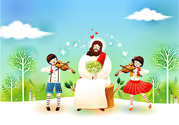 EPS 주간 나무 구름 여자 남자 꽃 기독교 종교 어린이 음악 꽃다발 나비 연주 일러스트 현악기 주택 사랑 사람 소녀 이벤트 소년 야외 건물 세명 믿음 하트 예수 찬송가 바이올린 찬양 음악회 통나무의자 국내일러스트 자연요소 모양 식물 건축물 감정 악기 곤충 의자 노래 문화예술 공연 신_종교 파일형식 벡터