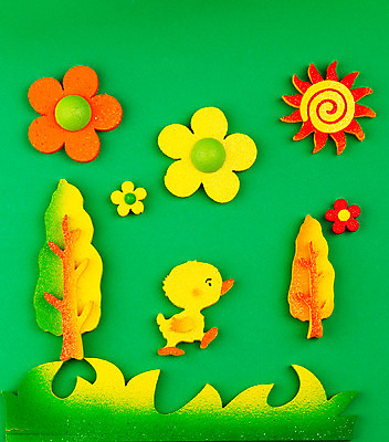 포토 JPG 스튜디오촬영 나무 계절 꽃 병아리 잔디 사람없음 장식 태양 모형 봄 풀 오브젝트 교구 국내포토 자연요소 식물 교육 조류 실내 파일형식