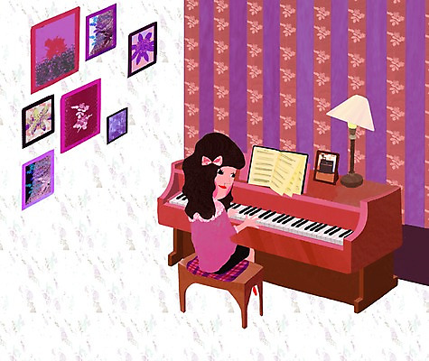 PSD 라이프스타일 여자 리본 악기 액자 백그라운드 연주 무늬 의자 일러스트 벽지 전등 조명 실내 방석 한명 사람 앉기 20대 성인 취미 라이프 연주자 음악가 방 스탠드 건반 피아노 건반악기 악보 피아니스트 여자만 여자한명만 성인여자만 청년만 청년여자만 성인한명만 청년여자한명만 성인여자한명만 성인만 국내일러스트 직업 1 음악 가구 모션 청년 내부 생활 파일형식
