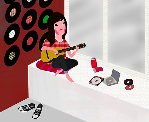 전신 PSD 라이프스타일 여자 음료 악기 음악 운동화 신발 연주 일러스트 창문 현악기 휴식 실내 방석 한명 사람 앉기 20대 성인 취미 라이프 장식 상자 연주자 음악가 방 CD 기타 캔 통기타 기타리스트 여자만 여자한명만 성인여자만 청년만 청년여자만 성인한명만 청년여자한명만 성인여자한명만 성인만 국내일러스트 직업 1 컨셉 모션 문화예술 청년 내부 생활 파일형식