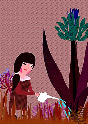 PSD 나무 식물 라이프스타일 긴머리 여자 꽃 백그라운드 무늬 일러스트 한명 서기 들기 사람 20대 성인 취미 라이프 물뿌리개 물방울 풀 물주기 원예 식물키우기 여자만 여자한명만 성인여자만 청년만 청년여자만 성인한명만 청년여자한명만 성인여자한명만 성인만 국내일러스트 1 헤어스타일 모션 청년 생활 파일형식