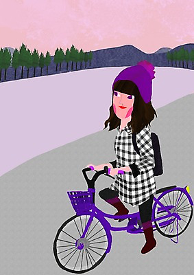 PSD 나무 식물 모자 라이프스타일 여자 도로 길 남방 가방 일러스트 배낭 교통시설 하늘 휴식 산 털모자 건강 한명 사람 20대 성인 취미 야외 라이프 운동 자전거 하이킹 승차 숲 체크무늬 매기 비니 여자만 여자한명만 성인여자만 청년만 청년여자만 성인한명만 청년여자한명만 성인여자한명만 성인만 국내일러스트 모자_잡화 1 잡화 교통 컨셉 셔츠 무늬 모션 레저 청년 생활 바이크 시설 파일형식