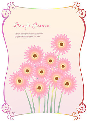 EPS 식물 문자 문양 디자인 알파벳 영어 꽃 분홍색 컬러 백그라운드 무늬 패턴 꽃백그라운드 일러스트 자연 식물문양 틀 사람없음 사각형 국내일러스트 도형 생태계 파일형식 벡터