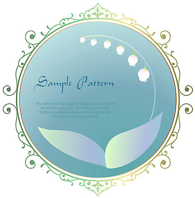 EPS 식물 문자 문양 디자인 알파벳 영어 꽃 컬러 백그라운드 무늬 패턴 꽃백그라운드 일러스트 자연 식물문양 사람없음 흰색 원형 민트 은방울꽃 방울꽃 국내일러스트 도형 허브 생태계 파일형식 벡터