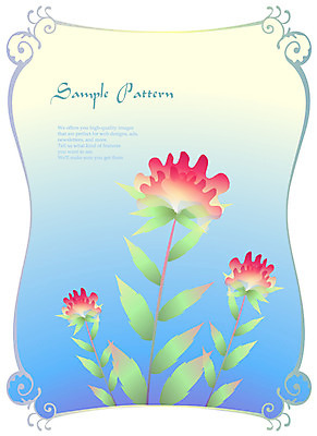 EPS 식물 문자 문양 디자인 알파벳 영어 꽃 컬러 하늘색 백그라운드 무늬 패턴 꽃백그라운드 일러스트 자연 식물문양 틀 사람없음 빨간색 사각형 세송이 맨드라미 국내일러스트 도형 3 파란색 생태계 파일형식 벡터