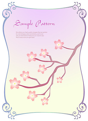 EPS 나무 식물 문자 문양 디자인 알파벳 영어 꽃 분홍색 컬러 백그라운드 무늬 패턴 꽃백그라운드 일러스트 봄꽃 자연 식물문양 꽃나무 틀 사람없음 사각형 벚꽃 나뭇가지 벚나무 국내일러스트 도형 봄 생태계 파일형식 벡터