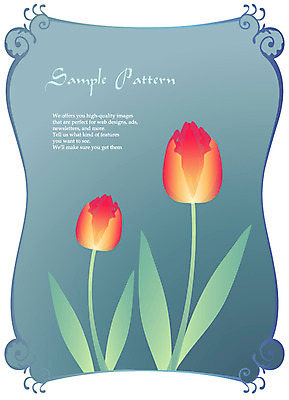 EPS 식물 문자 문양 디자인 알파벳 영어 꽃 백그라운드 무늬 패턴 꽃백그라운드 일러스트 봄꽃 자연 식물문양 틀 사람없음 빨간색 사각형 튤립 두송이 국내일러스트 도형 컬러 2 봄 생태계 파일형식 벡터