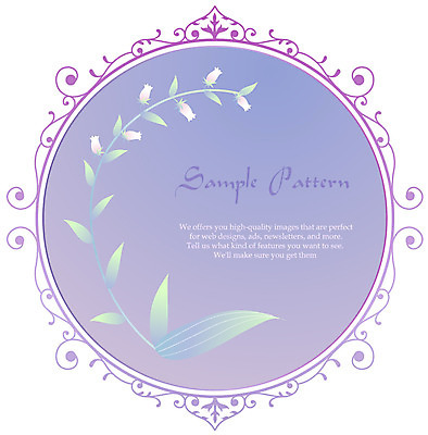 EPS 식물 문자 문양 디자인 알파벳 영어 꽃 컬러 백그라운드 무늬 패턴 꽃백그라운드 일러스트 자연 식물문양 사람없음 보라색 원형 은방울꽃 방울꽃 국내일러스트 도형 생태계 파일형식 벡터