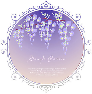 EPS 식물 문자 문양 디자인 알파벳 영어 꽃 컬러 백그라운드 무늬 패턴 꽃백그라운드 일러스트 자연 식물문양 사람없음 보라색 원형 그라데이션 등나무 등나무꽃 등화 국내일러스트 도형 나무 생태계 파일형식 벡터