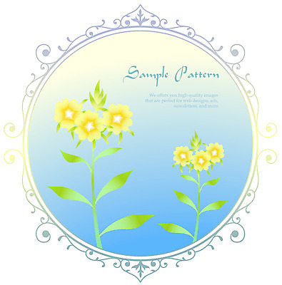 EPS 식물 문자 문양 디자인 알파벳 영어 꽃 컬러 하늘색 백그라운드 무늬 패턴 꽃백그라운드 일러스트 자연 식물문양 사람없음 노란색 원형 그라데이션 국내일러스트 도형 파란색 생태계 파일형식 벡터