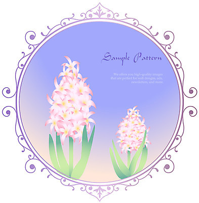EPS 식물 문자 문양 디자인 알파벳 영어 꽃 분홍색 컬러 백그라운드 무늬 패턴 꽃백그라운드 일러스트 자연 식물문양 사람없음 원형 그라데이션 히아신스 국내일러스트 도형 생태계 파일형식 벡터