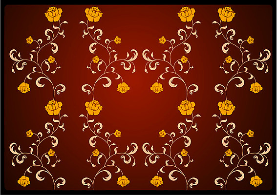 EPS 식물 문자 문양 디자인 알파벳 영어 꽃 줄기 컬러 백그라운드 무늬 패턴 꽃백그라운드 일러스트 자연 식물문양 사람없음 빨간색 장미 노란색 사각형 덩굴 국내일러스트 도형 생태계 파일형식 벡터