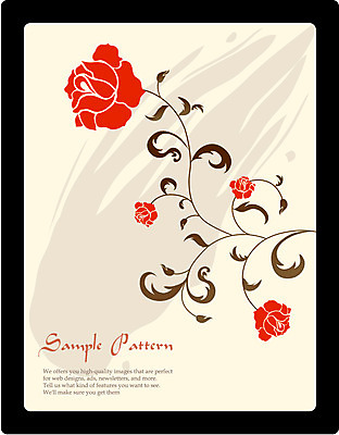 EPS 식물 문자 문양 디자인 알파벳 영어 꽃 줄기 백그라운드 무늬 패턴 꽃백그라운드 일러스트 자연 식물문양 사람없음 빨간색 장미 원형 덩굴 국내일러스트 도형 컬러 생태계 파일형식 벡터