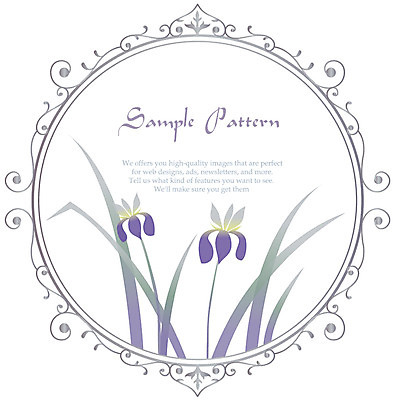 EPS 식물 문자 문양 디자인 알파벳 영어 꽃 백그라운드 무늬 패턴 꽃백그라운드 일러스트 자연 식물문양 사람없음 보라색 원형 두송이 아이리스 붓꽃 국내일러스트 도형 컬러 2 생태계 파일형식 벡터