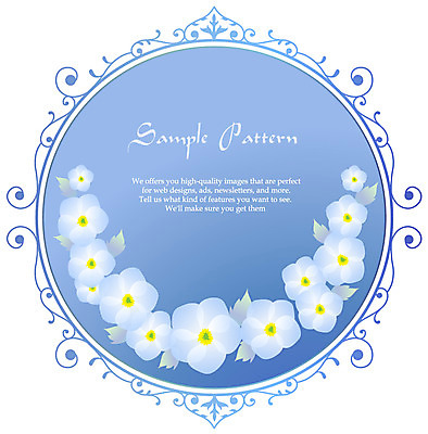 EPS 식물 문자 문양 디자인 알파벳 영어 컬러 백그라운드 무늬 패턴 꽃백그라운드 일러스트 자연 식물문양 사람없음 파란색 원형 물망초 국내일러스트 도형 꽃 생태계 파일형식 벡터