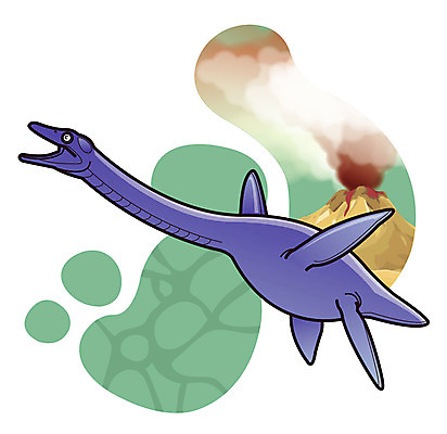 EPS 식물 동물 척추동물 캐릭터 한마리 일러스트 파충류 사람없음 풀 풀잎 연기 폭발 공룡 화산 분출 분화구 용암 화산폭발 공룡캐릭터 육식 멸종 중생대 활화산 백악기 익룡 플레시오사우루스 일러캐릭터 1 잎 산 풀_식물 역사 파일형식 벡터