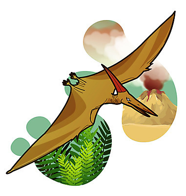 EPS 식물 동물 척추동물 캐릭터 한마리 일러스트 파충류 사람없음 풀 풀잎 연기 폭발 공룡 화산 분출 분화구 용암 화산폭발 공룡캐릭터 육식 멸종 중생대 활화산 백악기 익룡 프테라노돈 일러캐릭터 1 잎 산 풀_식물 역사 파일형식 벡터