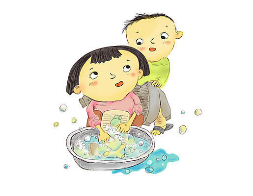 PSD 여자 남자 어린이 일러스트 남매 사람 소녀 소년 두명 우정 빨래 사회이슈 사회복지 복지 대야 동생 고아 남동생 누나 불우이웃 빈곤층 빨래판 생활보호대상자 세숫대야 소년소녀가장 소외계층 손빨래 저소득층 어린이만 국내일러스트 컨셉 가사 가족 친구 보호 계급 파일형식