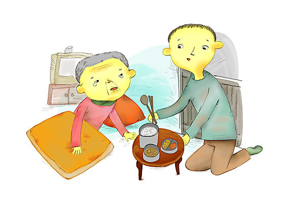 PSD 학생 그릇 여자 할아버지 노년 남자 일러스트 젓가락 베개 밥 반찬 사람 소년 두명 숟가락 텔레비전 식사 이불 봉사 도움 고독 자원봉사자 상차림 사회이슈 밥상 사회복지 복지 눈물 노인복지 감동 방문 독거노인 말동무 불우이웃 빈곤층 생활보호대상자 소외계층 저소득층 노인만 성인만 국내일러스트 식기 감정 어린이 음식 컨셉 침구 탁자 수저 성인 전자제품 보호 계급 파일형식