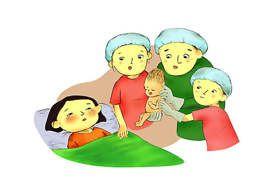 PSD 여자 남자 일러스트 베개 병원 사람 여러명 상반신 임산부 기쁨 이불 간호사 의사 아기 신생아 출산 울음 사회이슈 사회복지 복지 눈물 산부인과 보여주기 미혼모 국내일러스트 감정 다수 컨셉 의학 침구 모션 표정 임신 의료진 파일형식