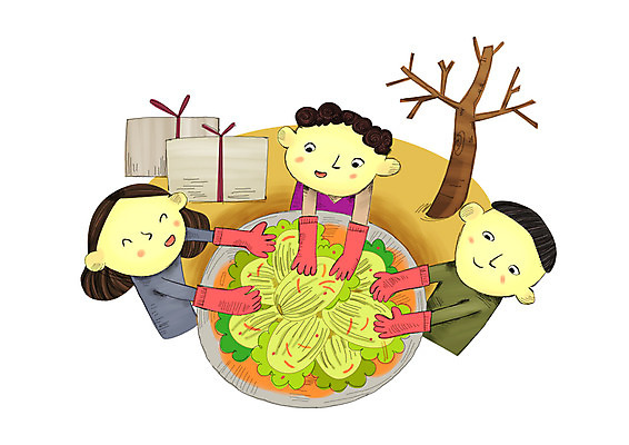 PSD 나무 식물 여자 남자 음식 일러스트 김치 사람 세명 봉사 도움 자원봉사자 사회이슈 사회복지 복지 배추 고무장갑 배추김치 김장 대야 불우이웃돕기 국내일러스트 한식 장갑 컨셉 채소 고무 파일형식