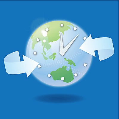 EPS 화살표 지구 시계 컬러 백그라운드 일러스트 디지털백그라운드 비즈니스 사람없음 그래픽 파란색 세계 우주 디지털 시간 눈금 분침 시침 국내일러스트 파일형식 벡터