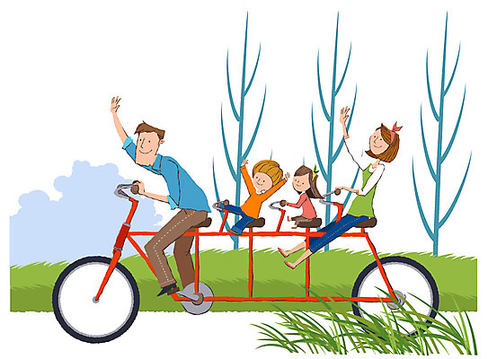 EPS 나무 식물 구름 계절 공원 공공시설 여자 남자 딸 아들 어린이 일러스트 가족 놀이 하늘 엄마 사람 소녀 소년 여러명 야외 소풍 자전거 봄 만세 풀 아빠 승차 4인용자전거 국내일러스트 자연요소 다수 관계 모션 야외활동 바이크 시설 파일형식 벡터