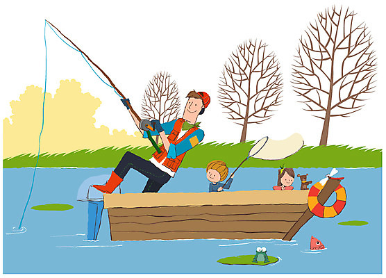EPS 나무 식물 구름 여자 남자 딸 아들 호수 어린이 일러스트 가족 하늘 엄마 낚시 개구리 어류 사람 소녀 소년 여러명 야외 강 소풍 보트 아빠 개 낚싯대 강아지 잠자리 강가 모터보트 튜브 채집망 선박 국내일러스트 자연요소 다수 곤충 수상교통 배_교통 포유류 관계 레저 양서류 반려동물 야외활동 수중동물 낚시용품 파일형식 벡터