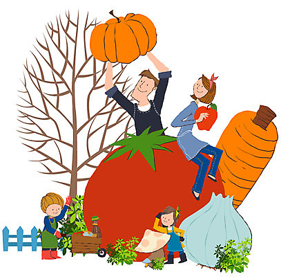 EPS 나무 식물 모자 여자 남자 딸 아들 어린이 장갑 밭 토마토 채소 과일 일러스트 가족 호박 엄마 양파 사람 소녀 소년 여러명 야외 농작물 울타리 농장 소풍 앞치마 버섯 수레 당근 곰인형 수확 풀 아빠 사과 획득 주말농장 국내일러스트 잡화 인형 다수 농업 관계 뿌리채소 담장 야외활동 카트 파일형식 벡터