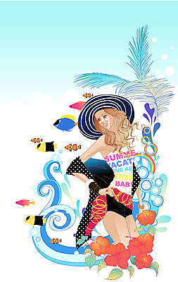 EPS 모자 문양 라이프스타일 계절 여자 패션 꽃 물결 파도 포즈 무지개 무늬 일러스트 팔찌 어류 한명 사람 20대 성인 라이프 여름 쇼핑 야자수 유행 귀걸이 스카프 재킷 물방울 원형 열대어 핫팬츠 야자수잎 여자만 여자한명만 성인여자만 청년만 청년여자만 성인한명만 청년여자한명만 성인여자한명만 성인만 국내일러스트 자연요소 도형 나무 식물 1 잡화 바다 잎 장신구 바지 청년 생활 목도리 수중동물 외투 파일형식 벡터