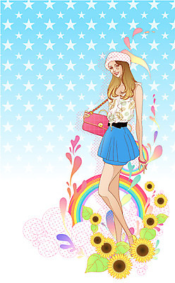 EPS 구름 모자 문양 라이프스타일 계절 여자 패션 꽃 별 포즈 무지개 무늬 패턴 가방 일러스트 팔찌 해바라기 한명 사람 20대 성인 라이프 여름 쇼핑 유행 핸드백 벨트 미니스커트 베레모 여자만 여자한명만 성인여자만 청년만 청년여자만 성인한명만 청년여자한명만 성인여자한명만 성인만 국내일러스트 자연요소 식물 모자_잡화 1 잡화 장신구 청년 생활 치마 파일형식 벡터