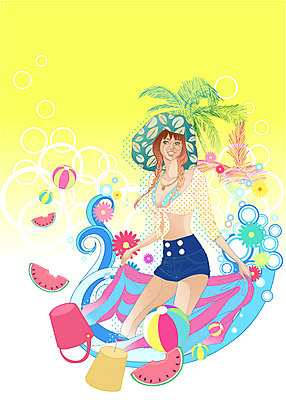 EPS 모자 문양 라이프스타일 계절 여자 패션 수영복 꽃 물결 파도 무늬 과일 일러스트 공 수박 한명 사람 20대 성인 라이프 여름 쇼핑 비키니 야자수 유행 물방울 원형 양동이 모래성 비치웨어 핫팬츠 비치타올 야자수잎 여자만 여자한명만 성인여자만 청년만 청년여자만 성인한명만 청년여자한명만 성인여자한명만 성인만 국내일러스트 도형 나무 식물 1 잡화 옷 모래 바다 잎 바지 청년 생활 수건 파일형식 벡터