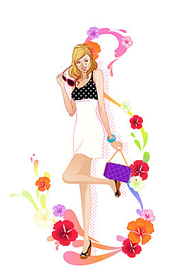 EPS 문양 라이프스타일 드레스 계절 원피스 여자 패션 꽃 구두 포즈 무늬 일러스트 팔찌 한명 사람 20대 성인 라이프 여름 쇼핑 선글라스 유행 핸드백 웨지힐 여자만 여자한명만 성인여자만 청년만 청년여자만 성인한명만 청년여자한명만 성인여자한명만 성인만 국내일러스트 식물 1 옷 안경 신발 가방 장신구 청년 생활 파일형식 벡터