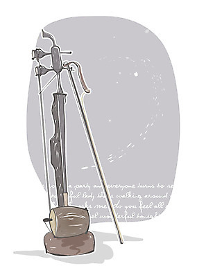 EPS 아이콘 악기 음악 현악기 국악기 사람없음 엔틱아이콘 해금 2D아이콘 문화예술 국악 앤티크 파일형식 벡터