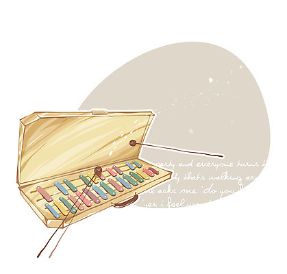 EPS 아이콘 악기 음악 타악기 사람없음 엔틱아이콘 실로폰 실로폰채 2D아이콘 문화예술 앤티크 파일형식 벡터