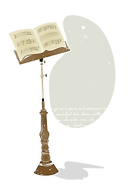 EPS 아이콘 악기 음악 음표 사람없음 보면대 오선지 엔틱아이콘 2D아이콘 기호 문화예술 앤티크 악보 오선 파일형식 벡터