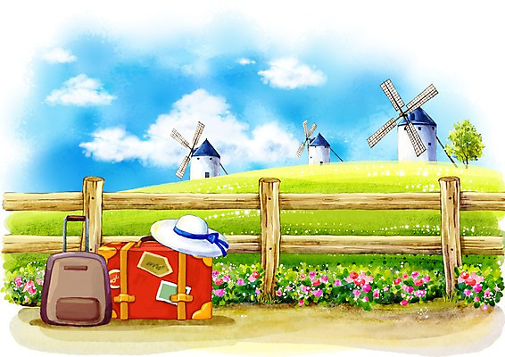 주간 PSD 나무 식물 구름 모자 시설물 잡화 공공시설 현대건축 건축 꽃 길 여행 백그라운드 가방 일러스트 하늘 휴가 초원 사람없음 야외 울타리 장미 캐리어 여행가방 풍차 언덕 풍력발전소 안식처 국내일러스트 자연요소 건축물 휴식 담장 발전소 풍력에너지 시설 파일형식