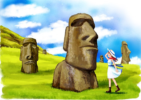 주간 전신 PSD 구름 모자 여자 외국문화 여행 백그라운드 일러스트 청소년 유적지 하늘 바람 휴가 한명 서기 사람 잔디 초원 야외 건물 10대 조각상 돌_바위 남아메리카 언덕 칠레 고대유적지 모아이 안식처 이스터섬 칠레여행 여자만 여자한명만 십대만 십대여자만 십대여자한명만 국내일러스트 자연요소 식물 1 건축물 잡화 문화 섬 해외여행 고건축 모션 날씨 휴식 아메리카 조형물 석상 파일형식