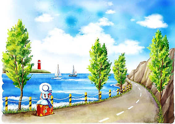 주간 PSD 나무 식물 구름 모자 계절 여자 도로 길 바다 여행 백그라운드 요트 가방 일러스트 교통시설 청소년 하늘 휴가 등대 한명 사람 앉기 상반신 야외 10대 여름 울타리 여행가방 절벽 가로수 해안도로 길가 안식처 해변도로 선박 여자만 여자한명만 십대만 십대여자만 십대여자한명만 국내일러스트 자연요소 1 잡화 교통 수상교통 배_교통 모션 휴식 담장 시설 파일형식