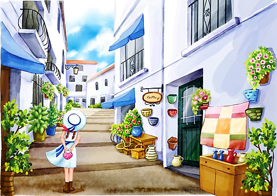 주간 전신 PSD 식물 구름 모자 공공시설 여자 꽃 화분 길 여행 백그라운드 가로등 가방 일러스트 청소년 하늘 휴가 조명 거리 주택 간판 한명 서기 사람 야외 건물 10대 바구니 문 계단 마을 상점 꽃병 발코니 도시 골목길 현관문 안식처 상업시설 여자만 여자한명만 십대만 십대여자만 십대여자한명만 국내일러스트 자연요소 1 건축물 잡화 모션 휴식 시설 상업 파일형식