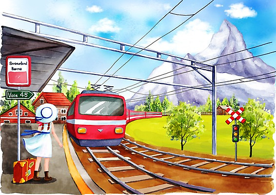 주간 전신 PSD 나무 식물 구름 모자 여자 길 여행 백그라운드 가방 일러스트 교통시설 청소년 하늘 휴가 산 주택 알림판 한명 서기 사람 초원 야외 건물 10대 여행가방 기찻길 기차 전선 표지판 역 신호등 플랫폼 스위스 기차역 스위스여행 안식처 여자만 여자한명만 십대만 십대여자만 십대여자한명만 철도의날 국내일러스트 자연요소 1 건축물 잡화 유럽 육상교통 해외여행 교통 모션 휴식 대중교통 시설 파일형식 법정기념일