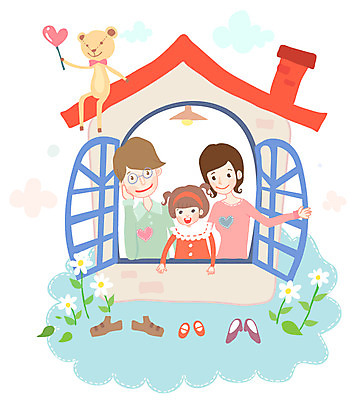 EPS 구름 여자 남자 꽃 딸 행복 어린이 인형 신발 일러스트 창문 가족 엄마 전등 조명 주택 사랑 사람 소녀 건물 세명 부모 곰인형 자녀 하트 아빠 핵가족 구름모양 국내일러스트 자연요소 모양 식물 건축물 감정 관계 파일형식 벡터 구름_자연