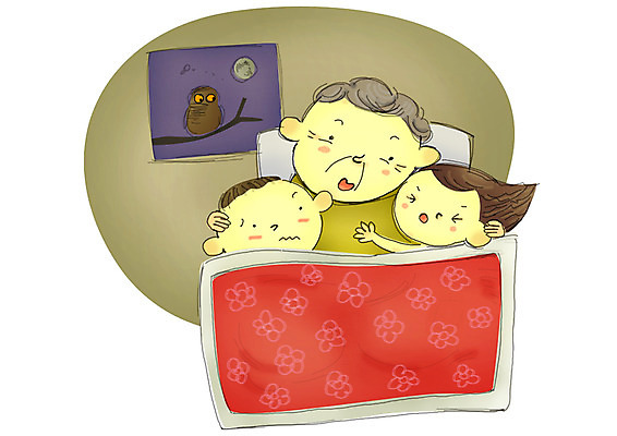 PSD 동물 한마리 계절 여자 어린이교육 교육 노년 남자 할머니 초등학생 어린이 일러스트 창문 베개 조류 방학 손자 손녀 전래동화 여름방학 이야기 사람 소녀 소년 성인 세명 눕기 이불 달 나뭇가지 시골 야간 무서움 손주 시골집 공포 부엉이 국내일러스트 자연요소 나무 1 학생 감정 가족 침구 모션 동화 휴가 주택 파일형식 여름_계절