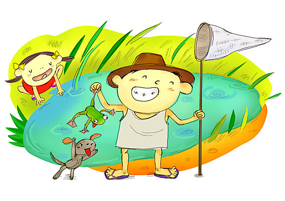 전신 PSD 동물 계절 여자 어린이교육 교육 남자 반려견 초등학생 어린이 두마리 일러스트 자연 방학 여름방학 개구리 서기 들기 사람 소녀 소년 야외 두명 여름 반려동물 시골 연못 개 강아지 수집 밀짚모자 곤충채집 채집망 어린이만 국내일러스트 모자_잡화 학생 곤충 2 포유류 모션 휴가 양서류 생태계 파일형식 여름_계절