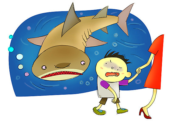 전신 PSD 한마리 계절 여자 어린이교육 교육 남자 아들 초등학생 어린이 일러스트 엄마 방학 여름방학 사람 소년 두명 소풍 걷기 손잡기 바다동물 무서움 공기방울 공포 상어 수족관 관람 국내일러스트 동물 1 학생 감정 바다 가족 모션 휴가 어류 야외활동 수중동물 파일형식 여름_계절