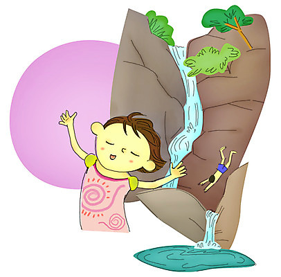 PSD 나무 계절 여자 어린이교육 교육 남자 초등학생 어린이 일러스트 자연 물놀이 방학 여름방학 사람 소녀 소년 야외 두명 여름 계곡 수영 폭포 다이빙 어린이만 국내일러스트 식물 학생 놀이 휴가 수상스포츠 생태계 수중스포츠 파일형식 여름_계절