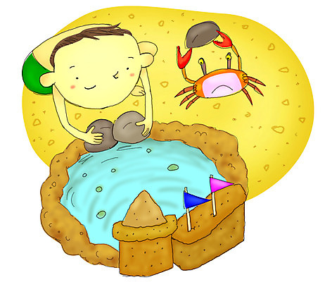 PSD 동물 한마리 계절 어린이교육 교육 남자 초등학생 어린이 바다 절지류 일러스트 놀이 방학 여름방학 갑각류 한명 사람 소년 해변 야외 여름 모래사장 쌓기 바다동물 꽃게 게 돌_바위 조약돌 깃발 도움 웅덩이 모래성 모래놀이 남자만 남자한명만 어린이만 소년만 소년한명만 국내일러스트 1 학생 모래 컨셉 모션 휴가 수중동물 파일형식 여름_계절