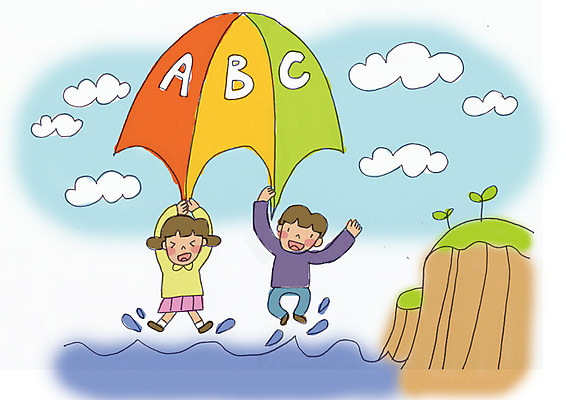 주간 전신 PSD 식물 구름 문자 학생 알파벳 영어 여자 어린이교육 교육 남자 초등학생 어린이 파도 바다 일러스트 교과목 하늘 매달리기 영어교육 사람 소녀 소년 야외 두명 새싹 절벽 낙하산 어린이만 국내일러스트 자연요소 모션 파일형식