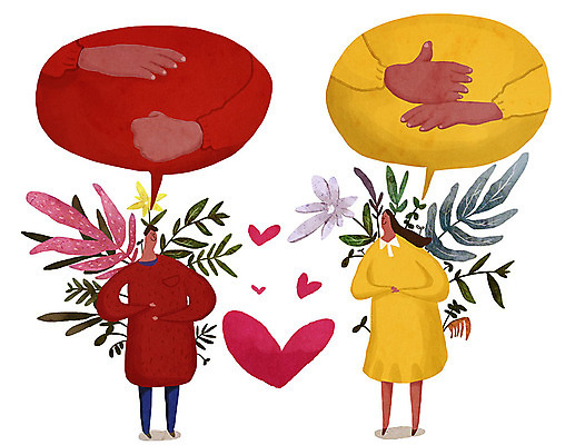 전신 PSD 손 여자 남자 일러스트 친절 대화 사랑 사람 성인 두명 하트 풀 장애인 배려 평등 성인만 청각장애인 국내일러스트 모양 식물 감정 컨셉 말하기 신체부위 장애 파일형식